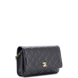 Wallet on Chain Quilted Lambskin