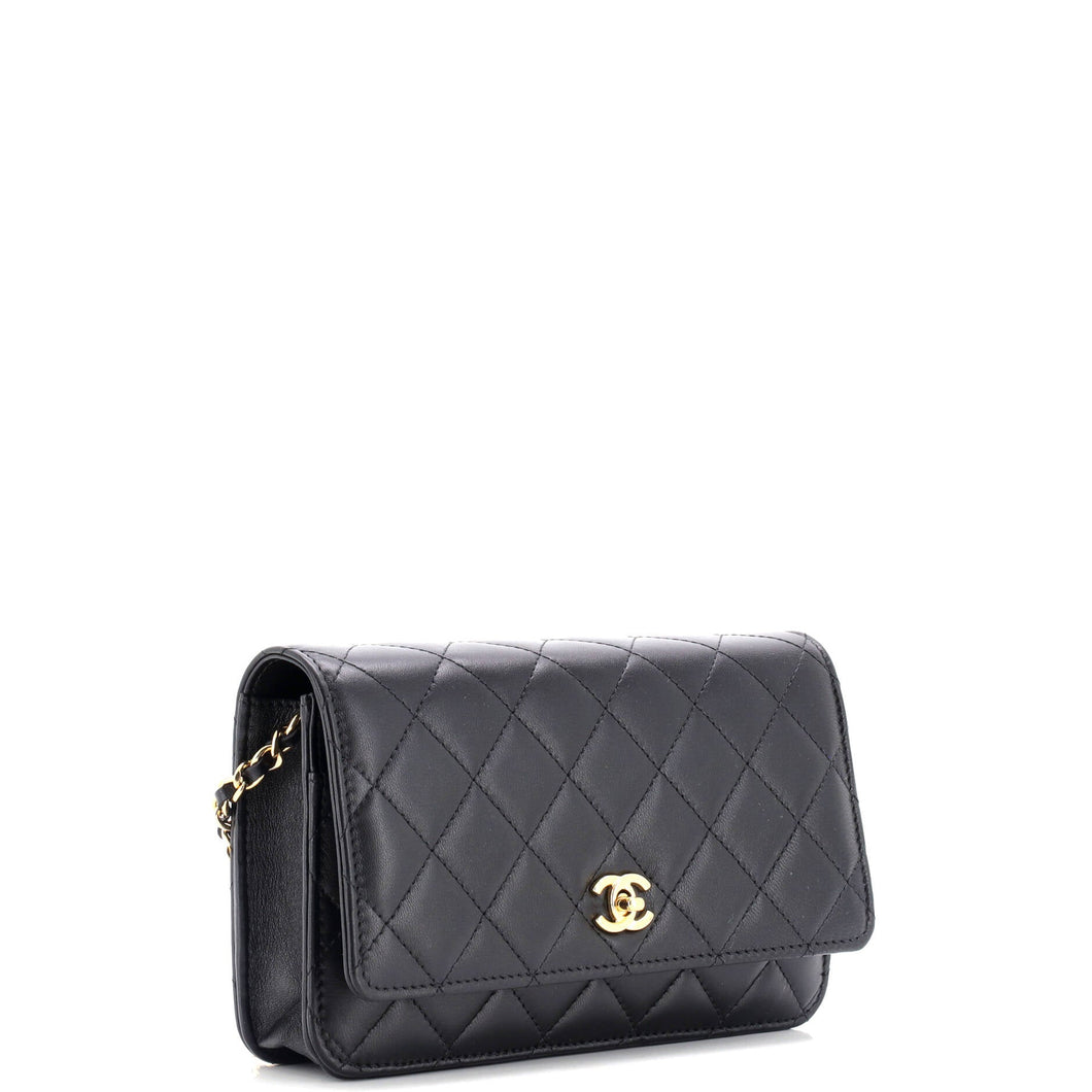 Wallet on Chain Quilted Lambskin