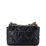 19 Flap Bag Quilted Shiny Crumpled Calfskin Medium