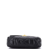 19 Flap Bag Quilted Shiny Crumpled Calfskin Medium
