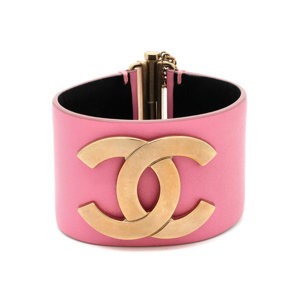 CC Cuff Bracelet Leather with Metal