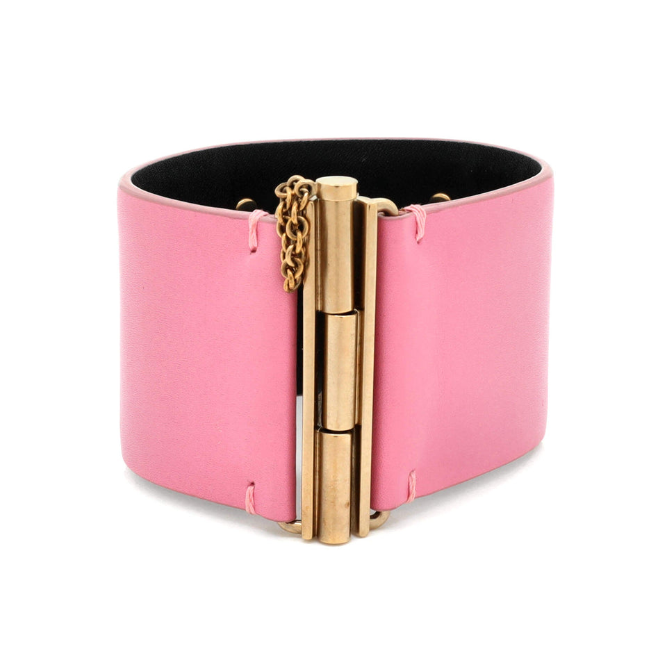 CC Cuff Bracelet Leather with Metal