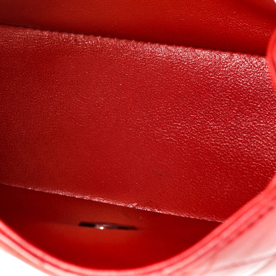 Square Classic Single Flap Bag Quilted Lambskin Mini
