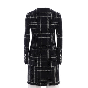 Women's Collarless Coat Tweed
