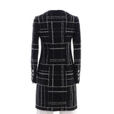 Women's Collarless Coat Tweed