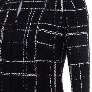Women's Collarless Coat Tweed