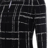 Women's Collarless Coat Tweed