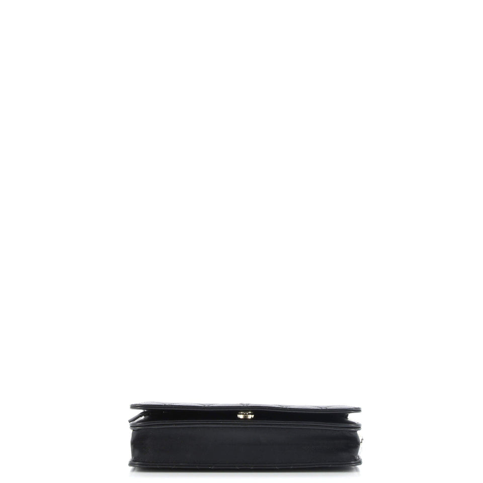 Pearl Strap Wallet on Chain Quilted Lambskin