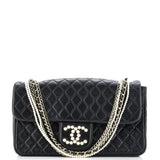 Westminster Pearl Chain Flap Bag Quilted Lambskin Medium
