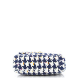 19 Flap Bag Quilted Houndstooth Tweed and Ribbon Medium