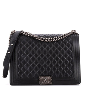 Boy Flap Bag Quilted Calfskin Large