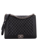 Boy Flap Bag Quilted Calfskin Large