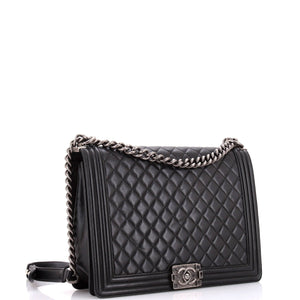 Boy Flap Bag Quilted Calfskin Large