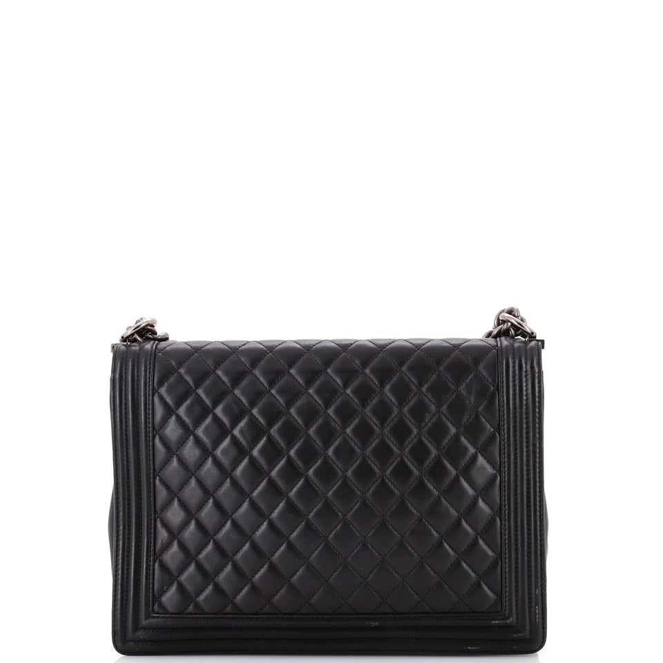 Boy Flap Bag Quilted Calfskin Large