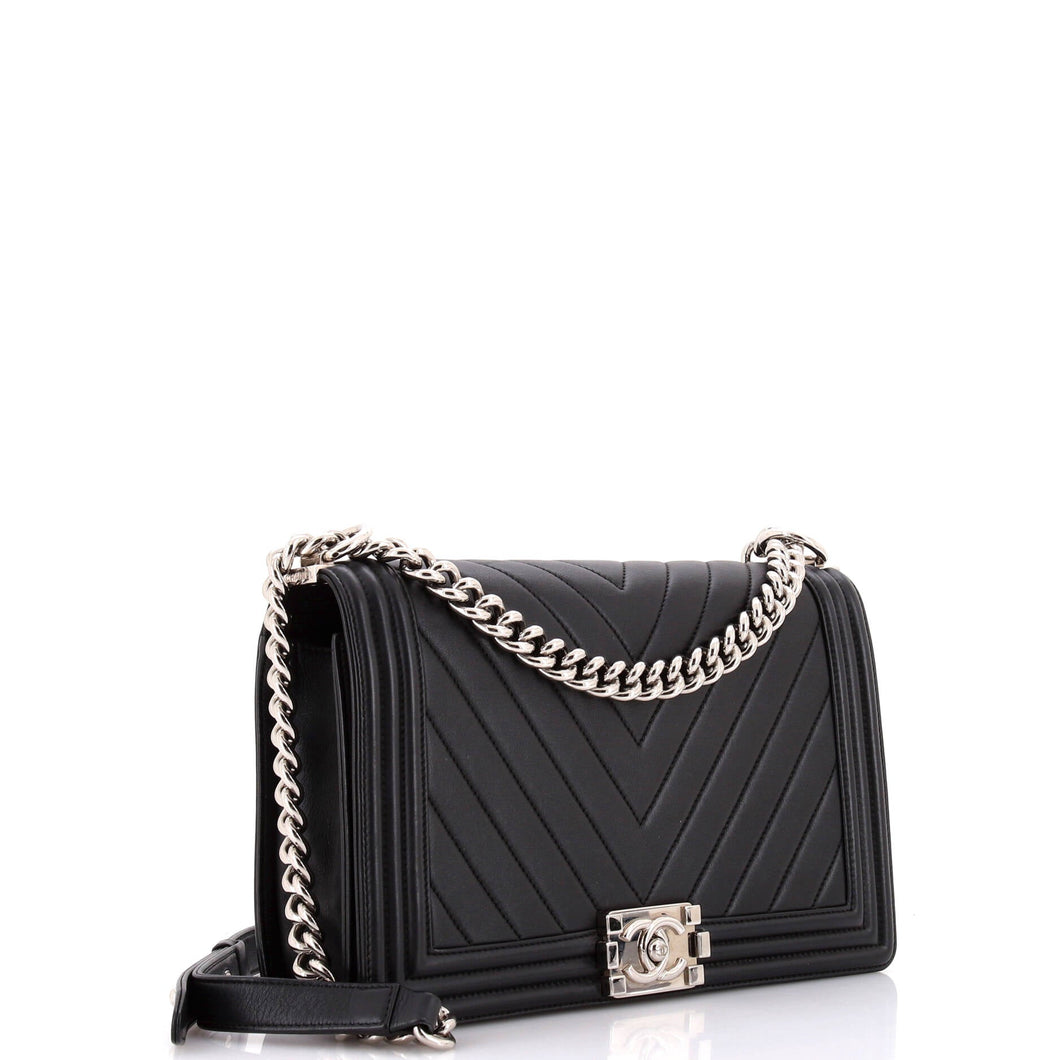 Boy Flap Bag Chevron Calfskin New Medium