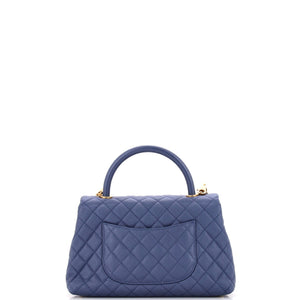 Coco Top Handle Bag Quilted Caviar Small