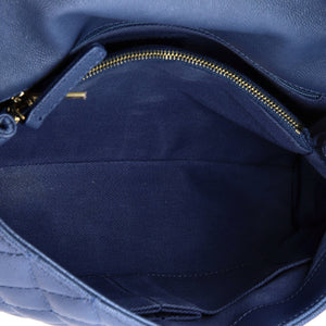 Coco Top Handle Bag Quilted Caviar Small