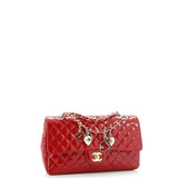Valentine Hearts Flap Bag Quilted Patent Medium