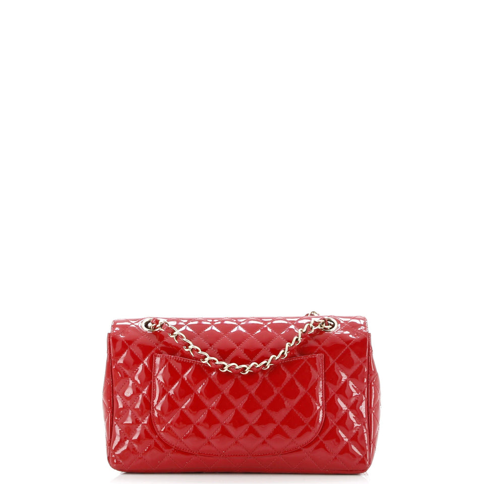 Valentine Hearts Flap Bag Quilted Patent Medium