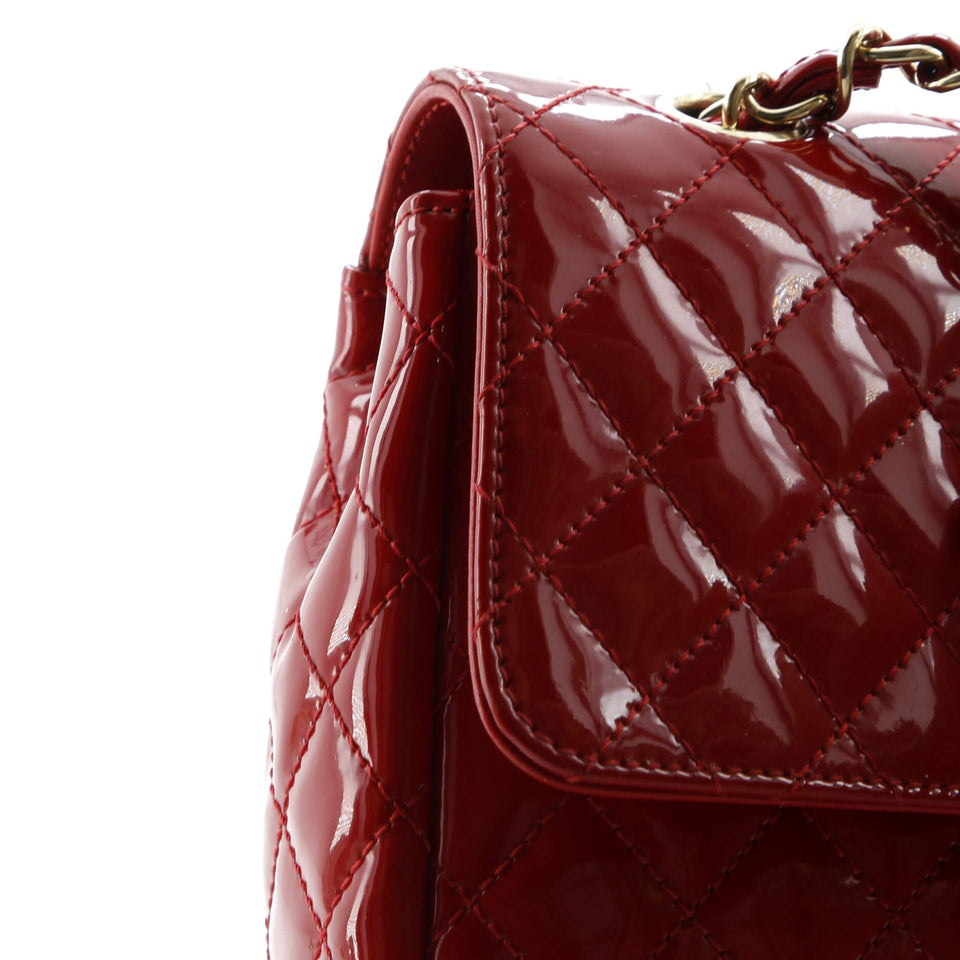 Valentine Hearts Flap Bag Quilted Patent Medium