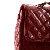 Valentine Hearts Flap Bag Quilted Patent Medium