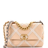 19 Flap Bag Crochet Quilted Calfskin Medium