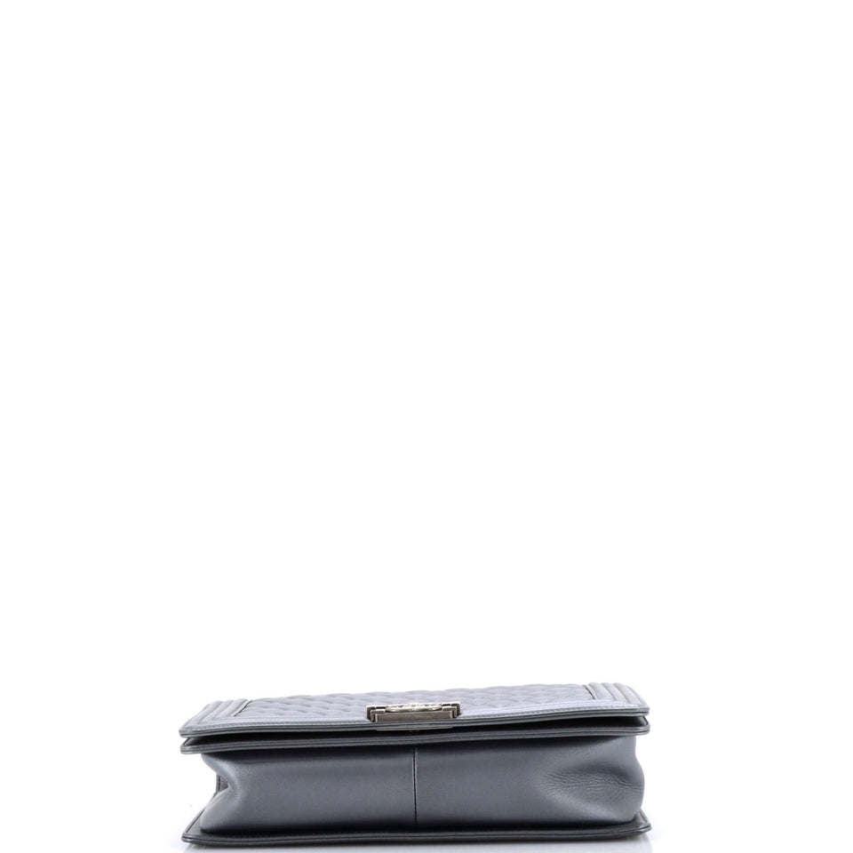 Boy Flap Bag Quilted Metallic Calfskin New Medium