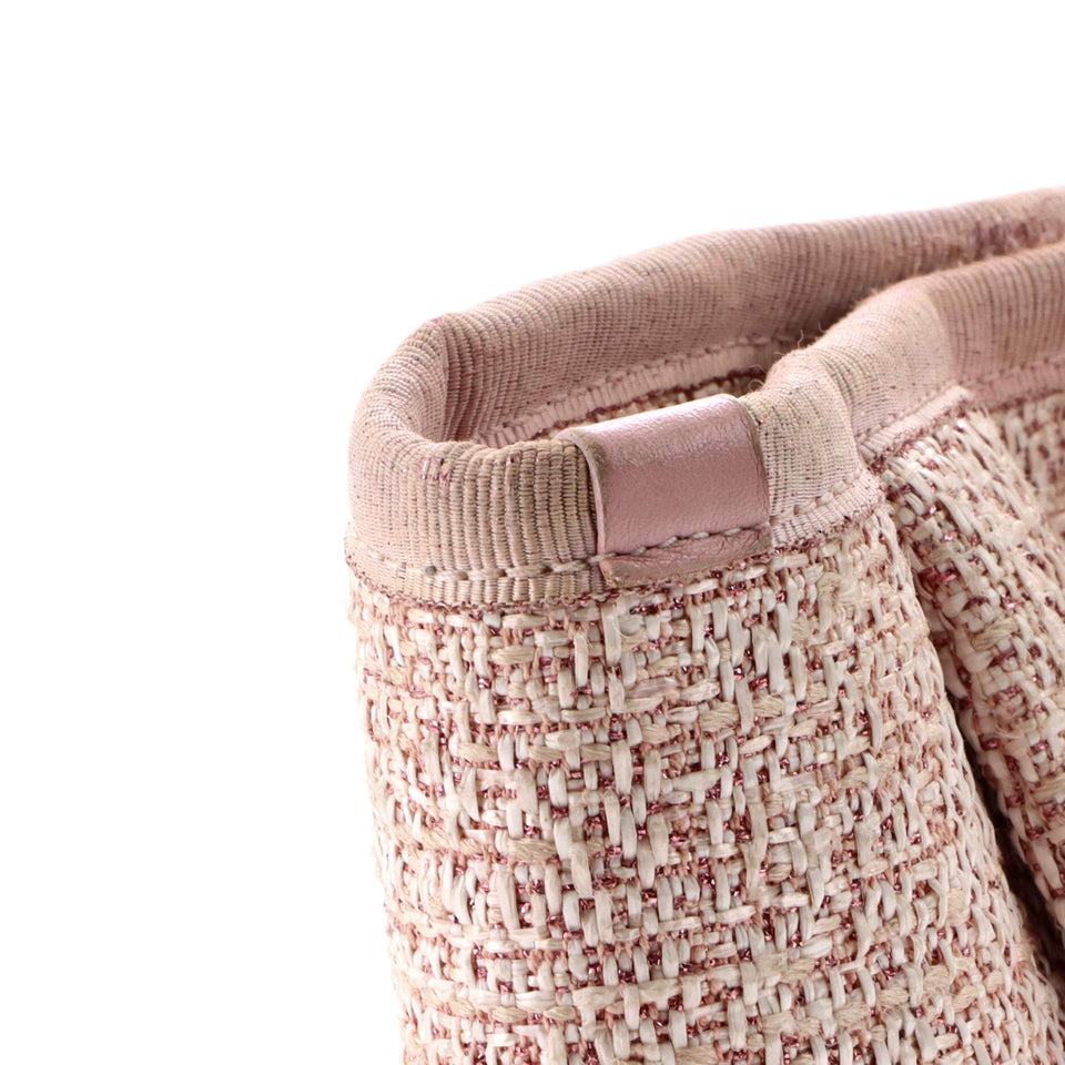 Deauville Tote Raffia with Glitter Detail Small