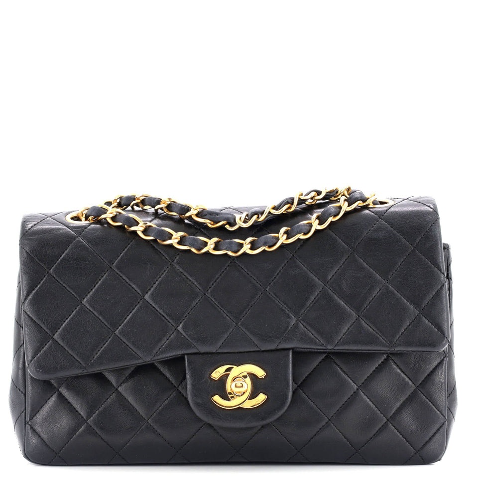 Vintage Classic Double Flap Bag Quilted Lambskin Medium