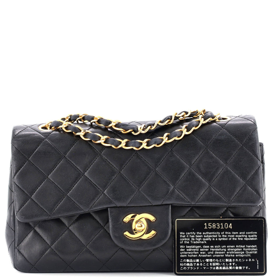 Vintage Classic Double Flap Bag Quilted Lambskin Medium