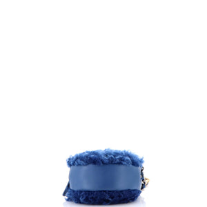 19 Round Clutch with Chain Quilted Shearling