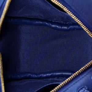 19 Round Clutch with Chain Quilted Shearling