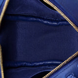 19 Round Clutch with Chain Quilted Shearling