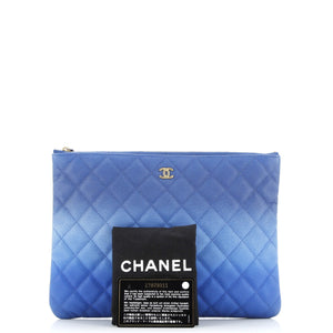 O Case Clutch Quilted Ombre Caviar Medium