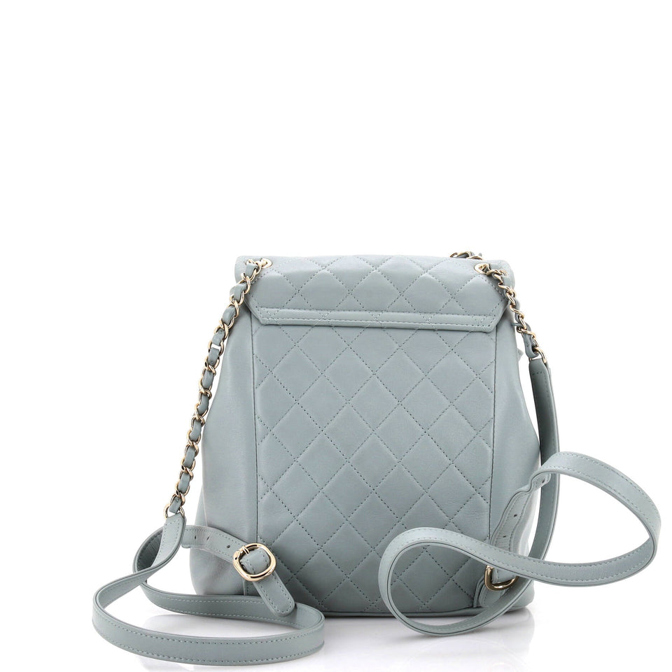 Duma Drawstring Backpack Quilted Leather Large