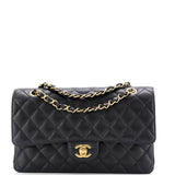 Classic Double Flap Bag Quilted Caviar Medium