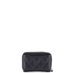 Coco Casino Zip Coin Purse Quilted Caviar
