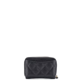 Coco Casino Zip Coin Purse Quilted Caviar