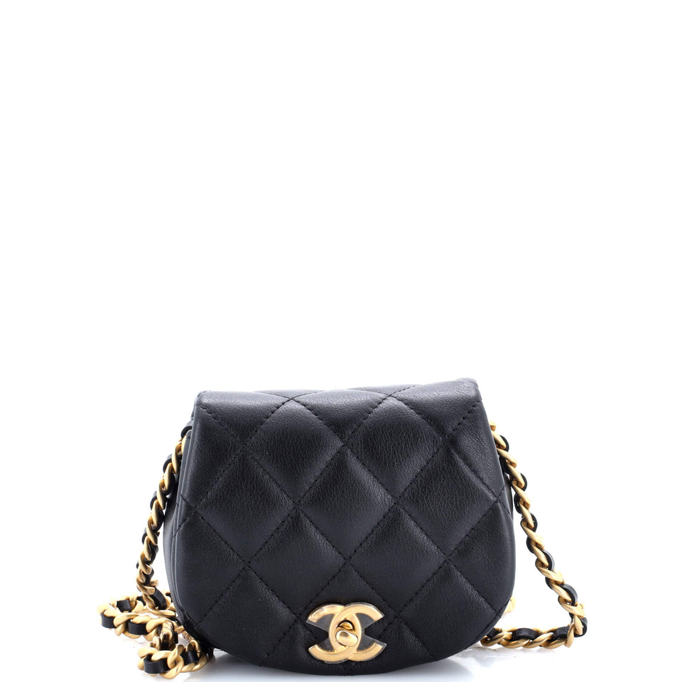 Coco Mail Clutch with Chain Quilted Calfskin Mini