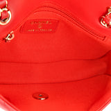 CC Chain Flap Bag Chevron Stitched Calfskin Mini