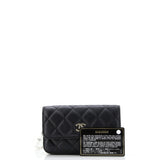 Pearl Strap Clutch with Chain Quilted Calfskin