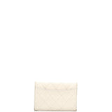 Classic Flap Card Case Quilted Caviar