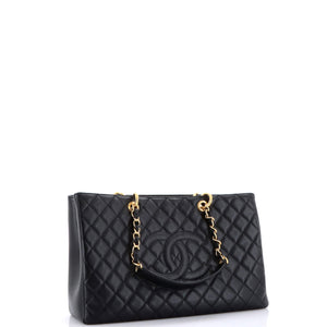 Grand Shopping Tote Quilted Caviar XL