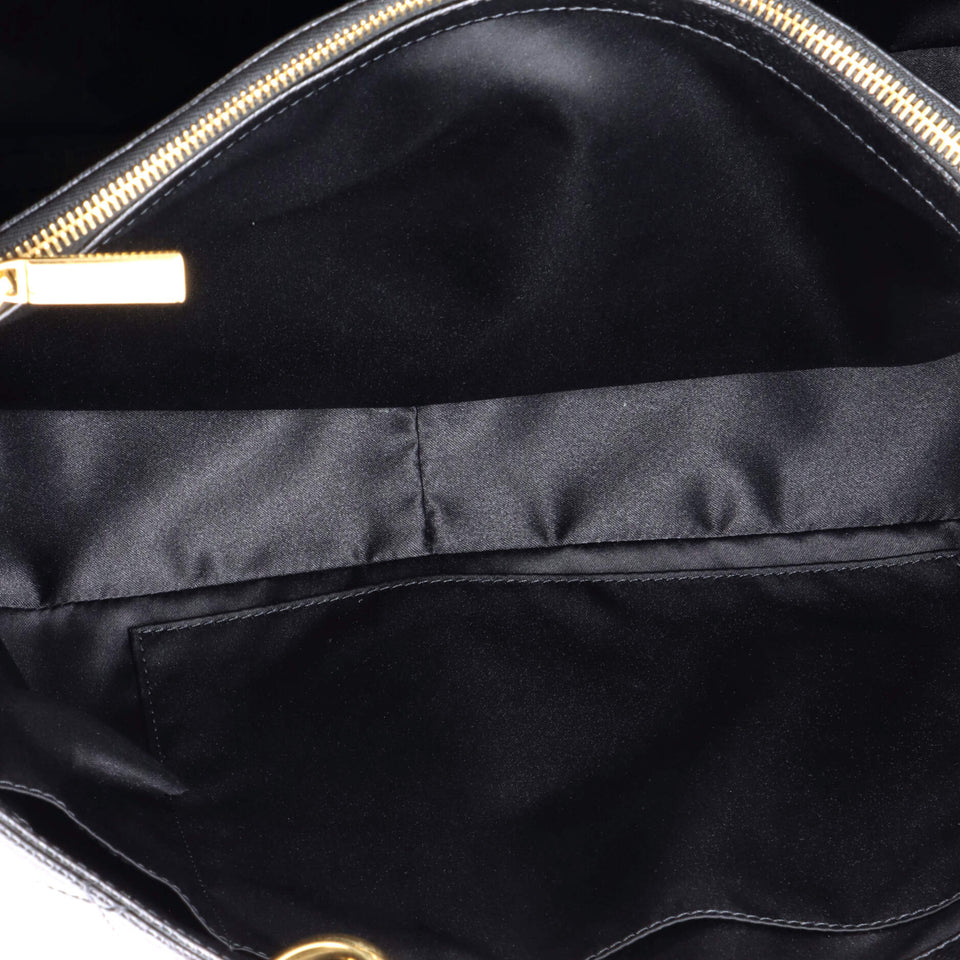 Grand Shopping Tote Quilted Caviar XL