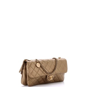 CC Crown Flap Bag Quilted Leather Medium