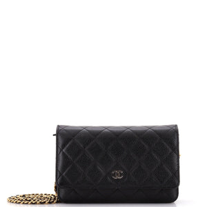 Wallet on Chain Quilted Caviar