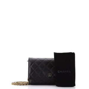 Wallet on Chain Quilted Caviar