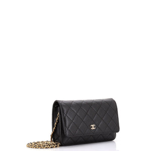Wallet on Chain Quilted Caviar