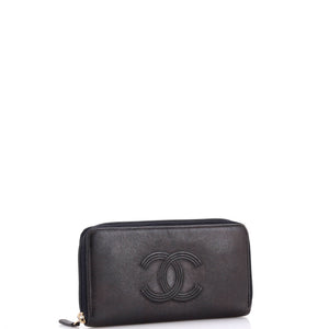 Timeless CC Zipped Wallet Caviar Long