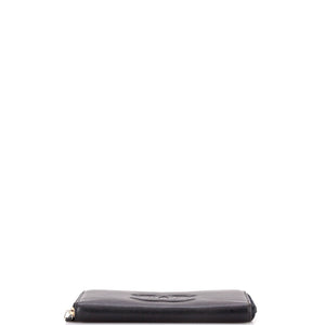 Timeless CC Zipped Wallet Caviar Long